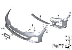 Front Bumper Bracket Set Left 51117499831 Right 51117499832 Compatible With BMW  3 Series G20 Tag No.1842