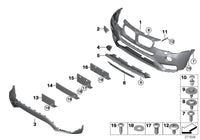 Front Bumper 51117389906 Compatible With BMW F26 (2014-16)