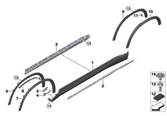 Rear Left Wheel Arch (EYEBROW ) 51777425451 Compatible With BMW & X5 (G05, F95) No.83