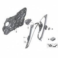 Rear Right Power Window Regulator 51358494806 Compatible with BMW 6 Series Gran Turismo G32
