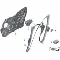 Front  Left Power Window Regulator 51338494809 Compatible with BMW 6 Series Gran Turismo G32