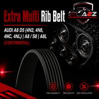 Extra Multi RIB Belt 6PK1441 06M903137AA Compatible With AUDI A8 D5 (4N2, 4N8, 4NC, 4NL) | A8 / S8 | A8L (CONTINENTAL)