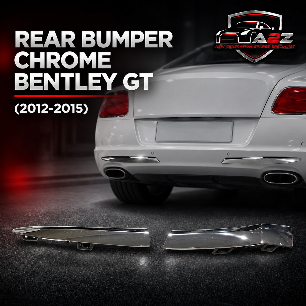 Rear Bumper Chrome Left 3W3807819B & Right 3W3807820B Compatible With Bentley GT (2012-2015) Tag No.403
