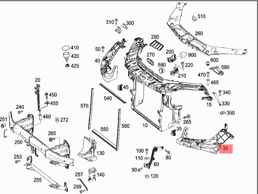 Headlight Bracket Left 1666200091 & Right 1666200291 Compatible With MERCEDES BENZ M-CLASS W166 & GLE W166 2012-2015 Tag No.601