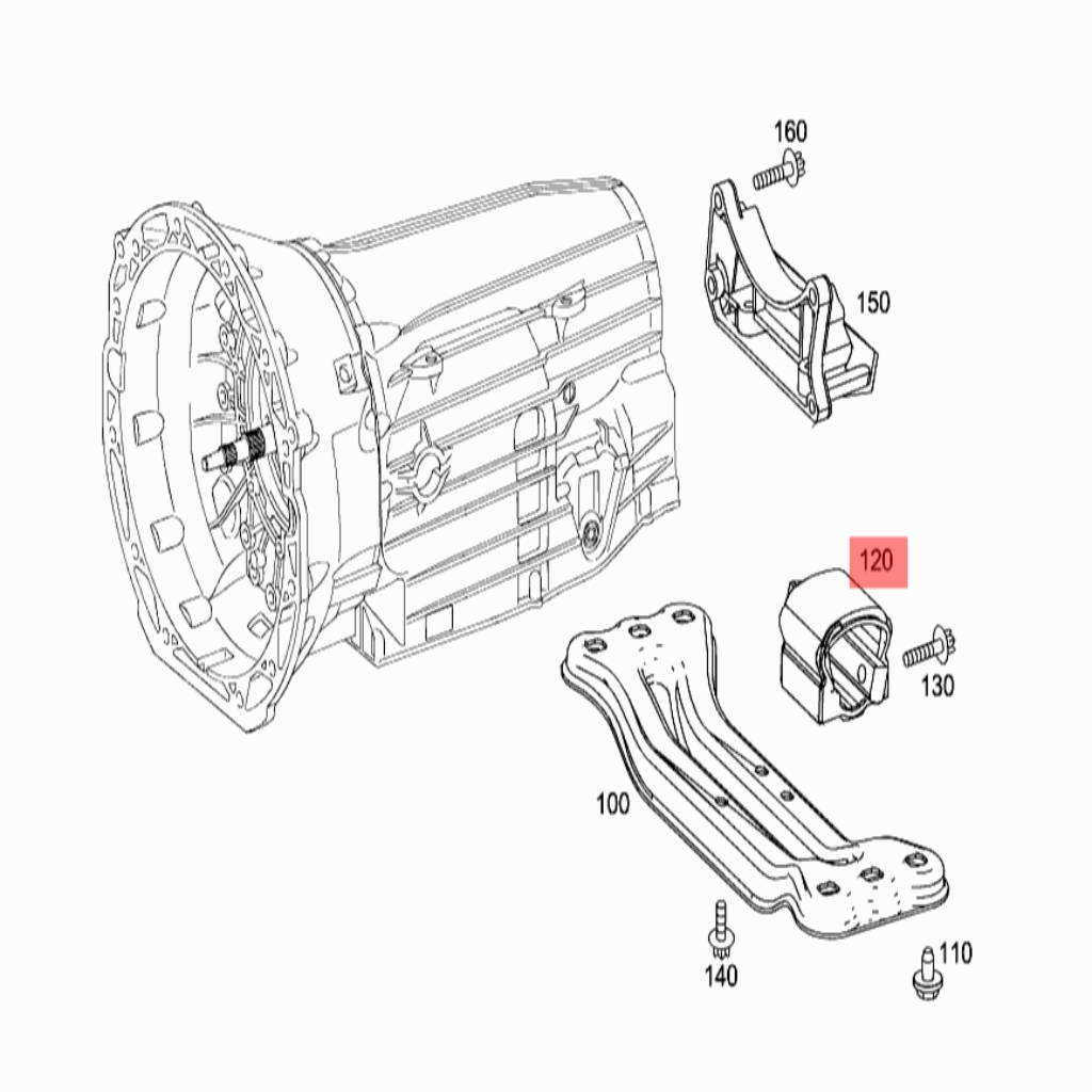 Transmission Motor Mount 2122400418 Compatible With MERCEDES-BENZ C-CLASS W202 & CLS C219 & E-CLASS W210 & S-CLASS W220 W221