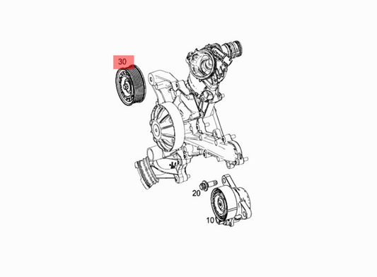 Belt Idler Pulley 2762020119 A2762020119 A2762000370 Compatible with MERCEDES-BENZ C-CLASS (W204) & C-CLASS (W205) & GL-CLASS (X166) & GLC (X253) Tag no : 17