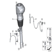 Front Right Air Suspension  Shock Absorber Strut 37106877554 37107915970 37106899038 Compatible With BMW 7 Series (G11, G12)