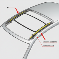 Glass Roof Sunroof Repair Set 7 Parts Compatible With MERCEDES A-Class W176
