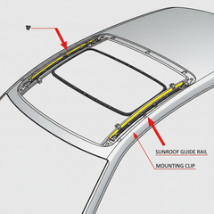 Glass Roof Sunroof Repair Set 7 Parts Compatible With MERCEDES A-Class W176