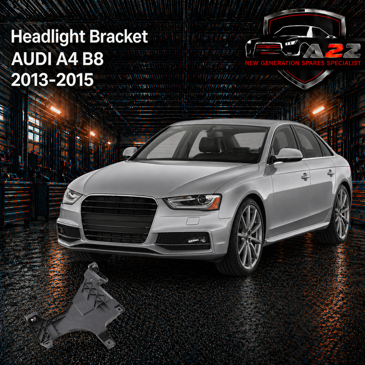Headlight Mount Retainer Plate Bracket Left 8T0941453D 8T0941453B & Right 8T0941454D 8T0941454B Compatible With AUDI A4 B8 (8K2) | A4 / S4 No:- 23