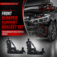 Front Bumper Support Bracket Set Left 5JN807183 & Right 5JN807184 Compatible With Volkswagen POLO Virtus (2022)