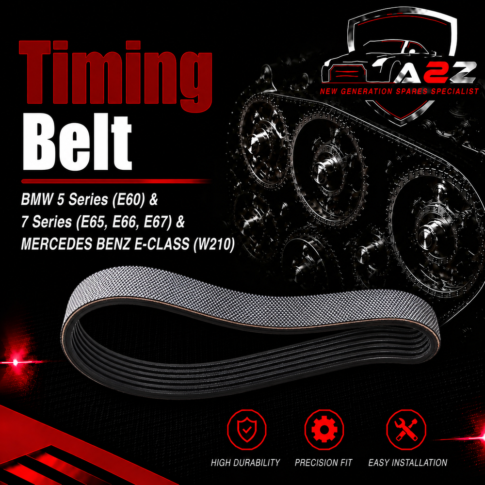 Timing Belt 6PK2080 Compatible With BMW 5 Series (E60) & 7 Series (E65, E66, E67) & MERCEDES BENZ E-CLASS (W210) Tag-BEL-24