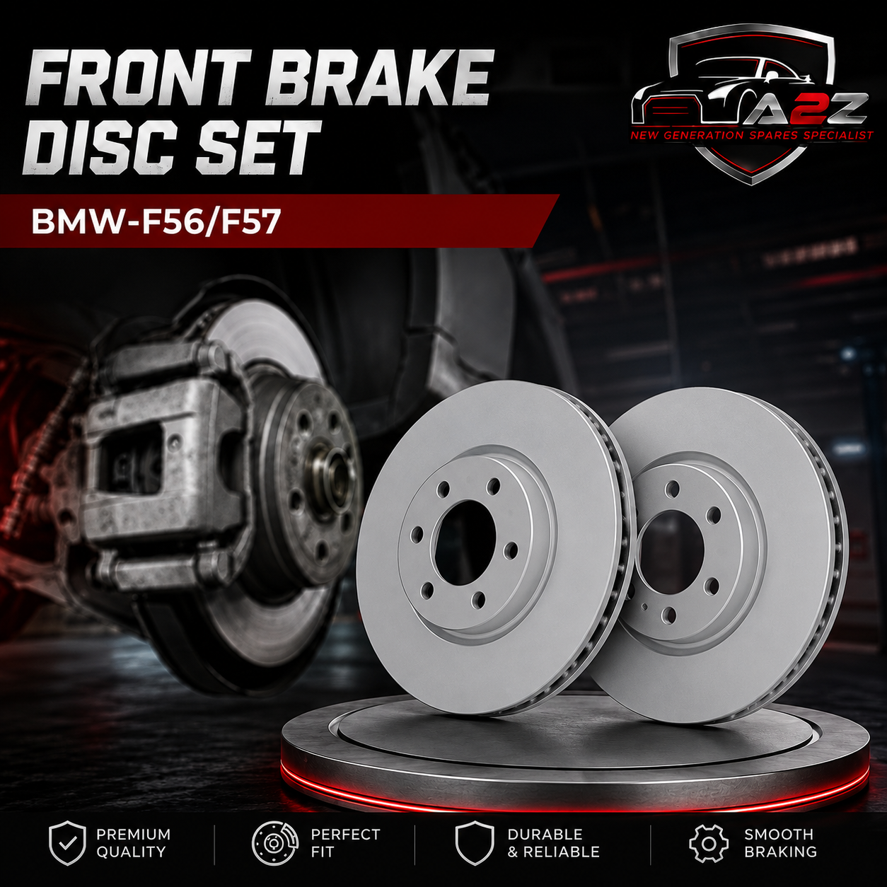 Front Brake Disc Set 34116866297 Compatible With BMW-F56/F57 (ALBRO)