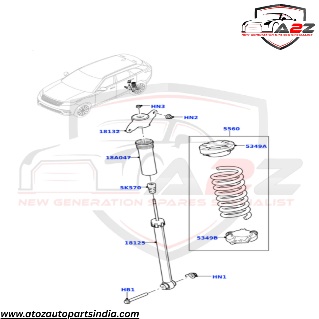 Rear Air Suspension Electric Shock Absorber Strut LR108022 LR109360 LR123528 LR147262Compatible With LAND ROVER RANGE ROVER VELAR (L560)