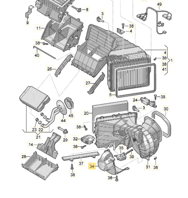 AC Heater Blower Motor 4H2820021B Compatible with AUDI A6 C7 (4G2, 4GC) | A6 / S6 & A7 Sportback (4GA, 4GF) | A7 / S7 Tag-BM-09