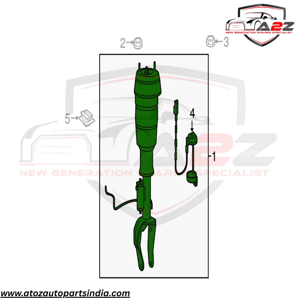 Front Right Air Suspension Shock Absorber Strut 2923202600 1663200400 1663206866 2923201000 Compatible With MERCEDES-BENZ GLE (W166) & GLE Coupe (C292) (2015)