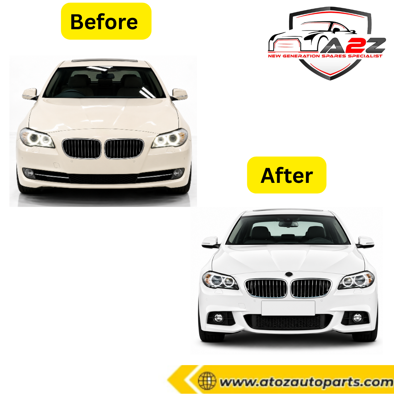Complete Conversion Bumper Kit Compatible With BMW F10 Upgrade to BMW F10 To F10 MT (TAG NO.FRBK401) (Shipping Cost Not Included In Price)