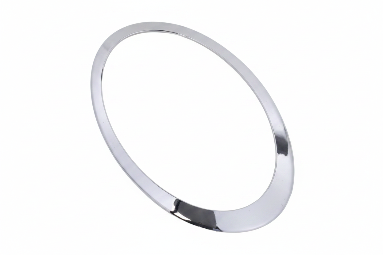 Headlight Chrome Bezel Ring Trim Left 51137351371 & Right 51137351372 Compatible With MINI F54 (Glossy Silver 2014-2019)