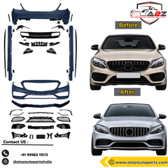 Complete Conversion Bumper Kit Compatible With Mercedes Benz C Class W205 (2015-2021) Upgrade To Amg Amg C63 (Shipping Cost Not Included In Price)
