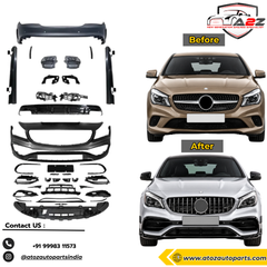 Complete Conversion Bumper Kit Compatible With Mercedes Benz Cla Class W117 C117 X117 (2013-2019)  Upgrade To Amg Amga45 (Shipping Cost Not Included In Price)