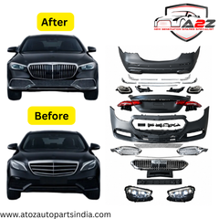 A To Z Compatible With Mercedes Benz E Class W213 (2016-2020) Το W213 Lci 2021+ Maybach Upgrade Facelift Conversion Body Kit Bumper Hood Headlight TaillighT (Shipping Cost Not Included In Price)