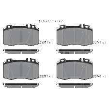 Rear Brake Pad 2374502 0044200520 Compatible With MERCEDES BENZ C-CLASS (W203) & CLK (C209) & CLS (C219) & E-CLASS (W211) & S-CLASS (W220, V220) & SL (R230) & SLK (R171)