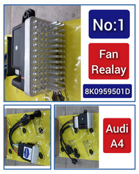 Radiator Cooling Fan Radiator Condenser 8K0959501B 8K0959501D 8K0959501E Compatible with AUDI A4 B8 (8K2) | A4 / S4 & A6 C7 (4G2, 4GC) | A6 / S6 & Q3 (8UB, 8UG) & Q5 (8RB) Tag No.1