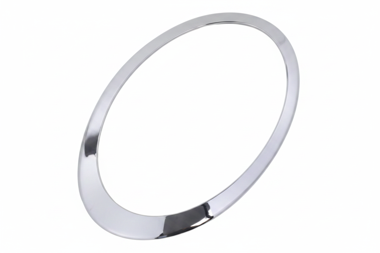 Headlight Chrome Bezel Ring Trim Left 51137351371 & Right 51137351372 Compatible With MINI F54 (Glossy Silver 2014-2019)
