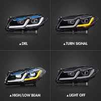 Complete Headlight Assy Set (Upgrade To G30 Style) Plug And Play No Need To Change Bumper Compatible With BMW F10 (2011-17) Tag No.4