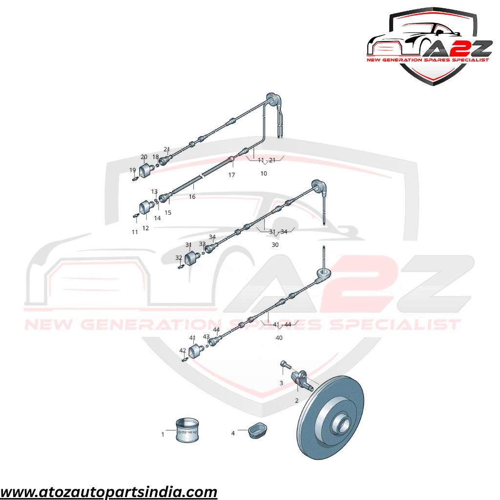 Rear Right ABS Wheel Speed Sensor Black WHT003858 1K0927808 Compatible With AUDI Q3 8UB, 8UG