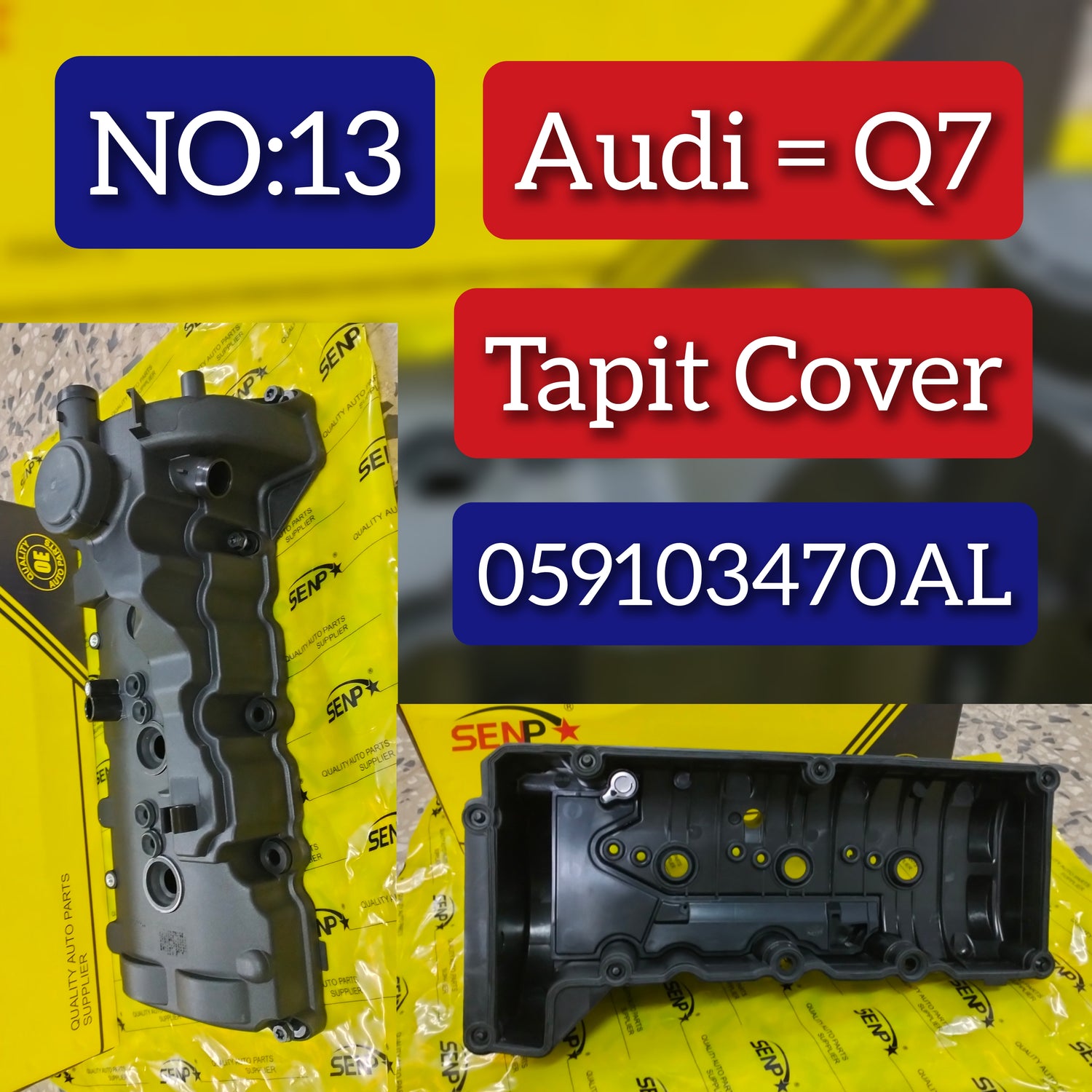 Tappet Cover (Cylinder Head Valve Cover) 059103470AL 059103470AM 059103470AS For AUDI A4 A6 A7 A8 Q5 Q7 Tag-T-13
