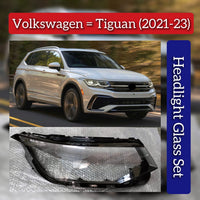 Front Headlight Glass Compatible with Volkswagen Tiguan (2021-2023)