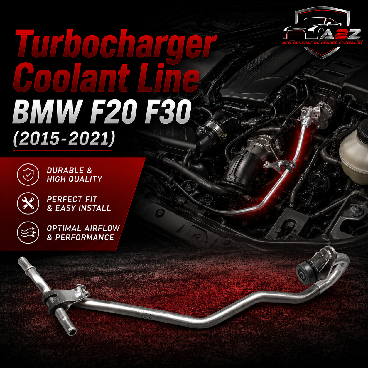 Turbocharger Coolant Line 11538666856 Compatible With BMW F20 F30