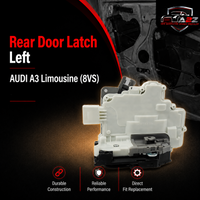 Rear Door Latch Left 8J2839015F Compatible With AUDI  A3 Limousine (8VS)