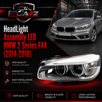 Complete Headlight (LED) Set Left 63117391401 & Right 63117391402 Compatible With BMW 2 Series F44