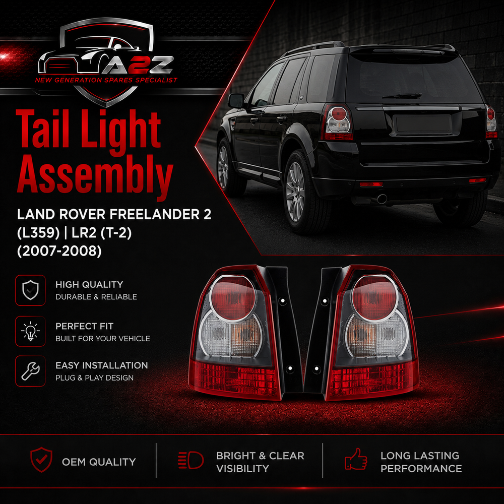 Tail Light Rear Lamp Compatible With LAND ROVER FREELANDER 2 (L359) | LR2 (T-2) Tail Light Rear Lamp Left LR025607 & Right LR025606 Tag-TLR-03