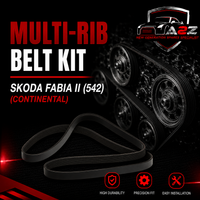 Multi Rib Belt Kit 6PK1130K3 Compatible With SKODA OCTAVIA III (5E3, NL3, NR3) SUPERB III (3V3) (CONTINENTAL)