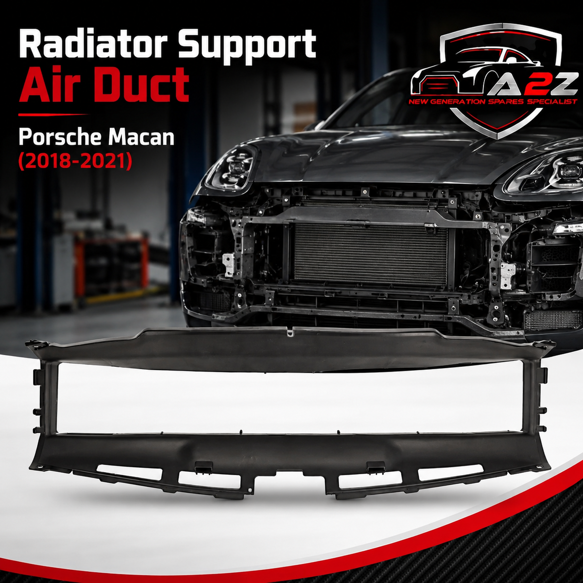 Radiator Support Air Duct 95B121710 Compatible With Porsche Macan (2018-2021)
