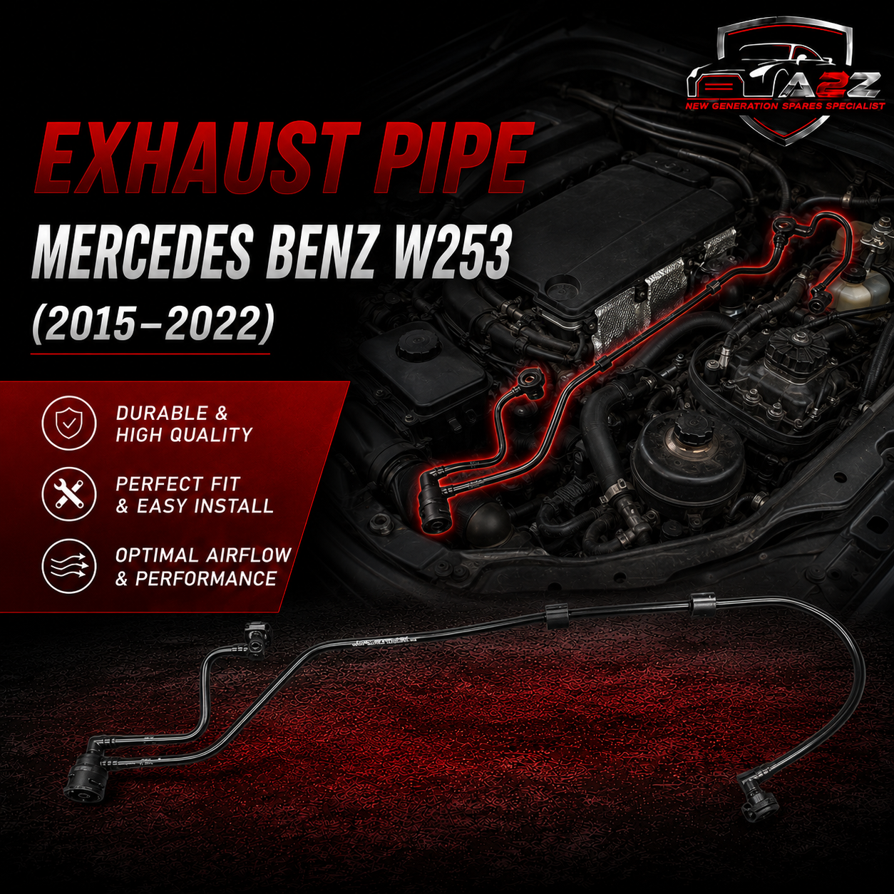 Exhaust Pipe 2535011025 Compatible With Mercedes Benz W253