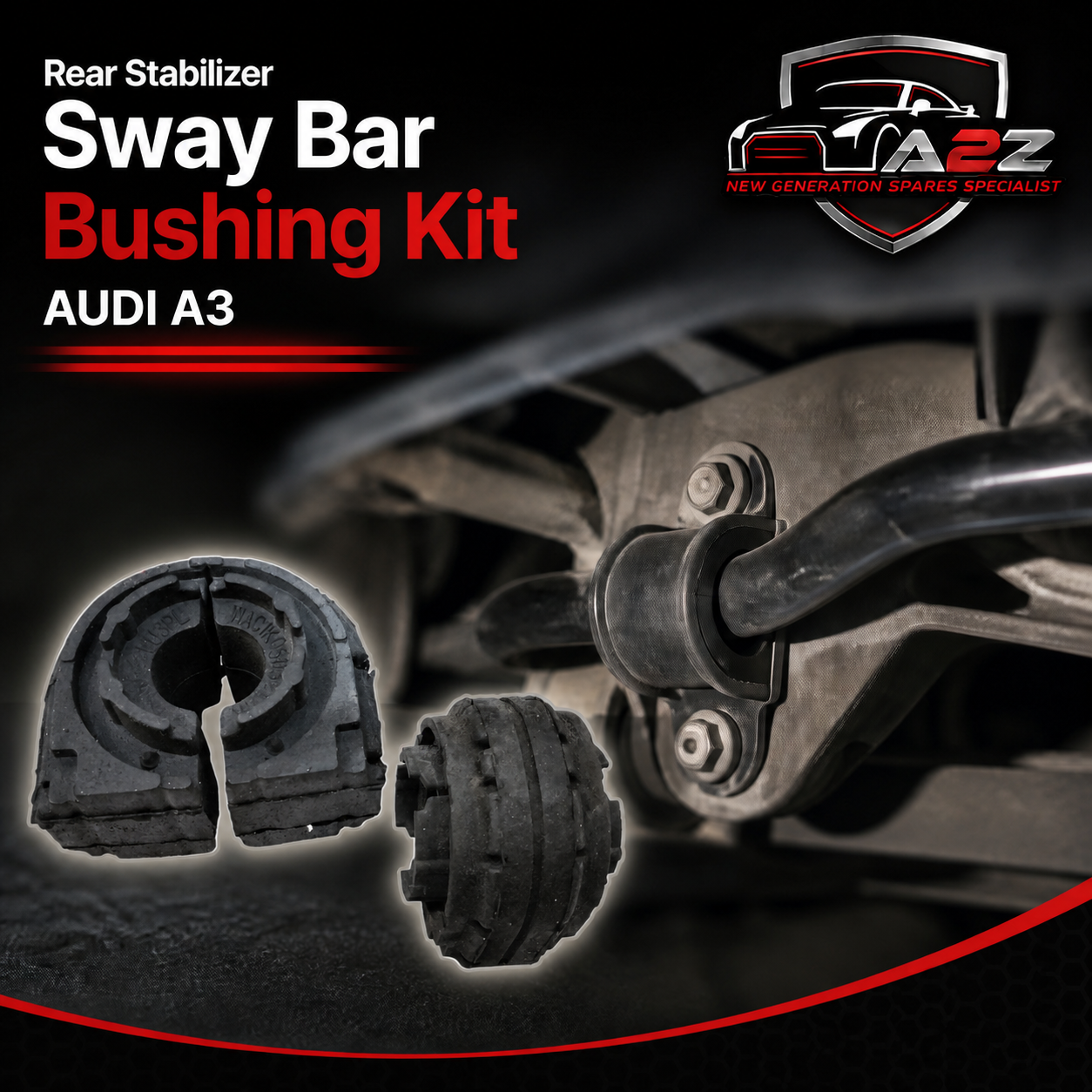Rear Stabilizer Sway Bar Bushing Kit 1K0511327AP Compatible With AUDI A3 & Q3 (8UB, 8UG) & TT (FV3, FVP)