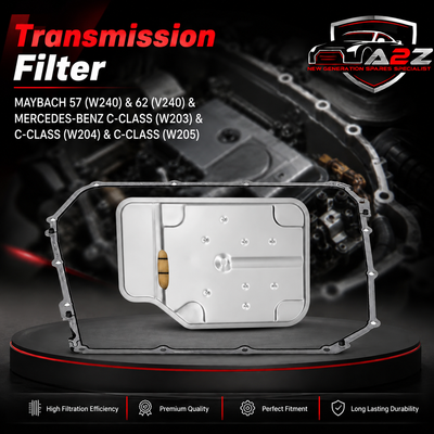 Transmission Oil Filter 2212770195 2202770395 2202770695 & EG841H D449 & HX230 Compatible With MAYBACH 57 (W240) & 62 (V240) & MERCEDES-BENZ C-CLASS (W203) & C-CLASS (W204) &  C-CLASS (W205)Tag 138