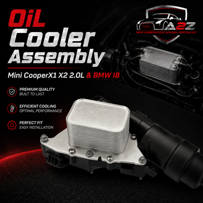 Oil Cooler Assembly  11428585235 11428511391 11428575898 8511391 8575898 8585235 11428511391AL 11428585235AL 11428590022AL for Mini CooperX1 X2 2.0L & BMW I8 Tag-O-35