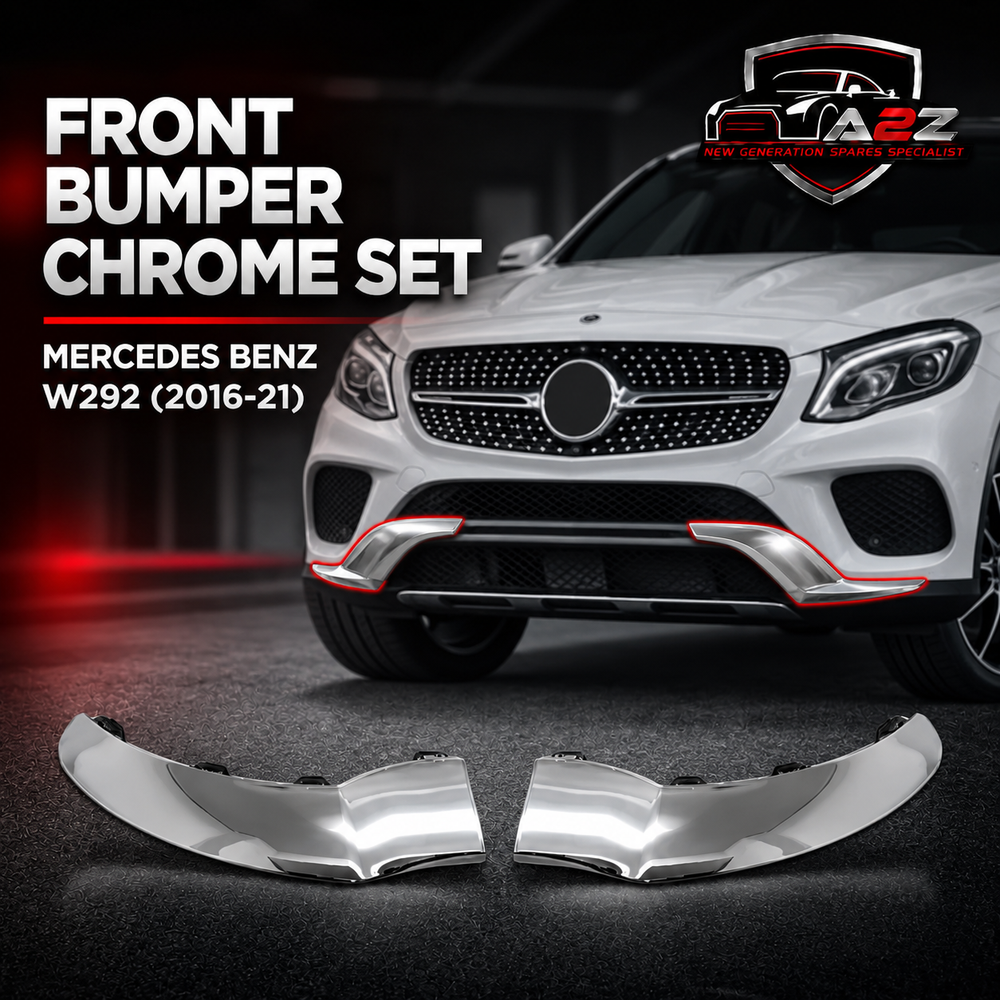 Front Bumper Chrome Set Left 2928850300 & Right 2928850400 Compatible With Mercedes Benz W292 GLE (2016-21) Tag No.606