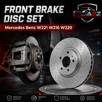 Front Brake Disc Set 2214210012 Compatible With Mercedes Benz W221 W216 W220