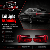 Tail Light Assy Left 4K5942091 Right 4K5942092 Compatible With AUDI & A6 C6 (4F2) | A6 / S6  4GC) | A6 / S6 A6 No.163