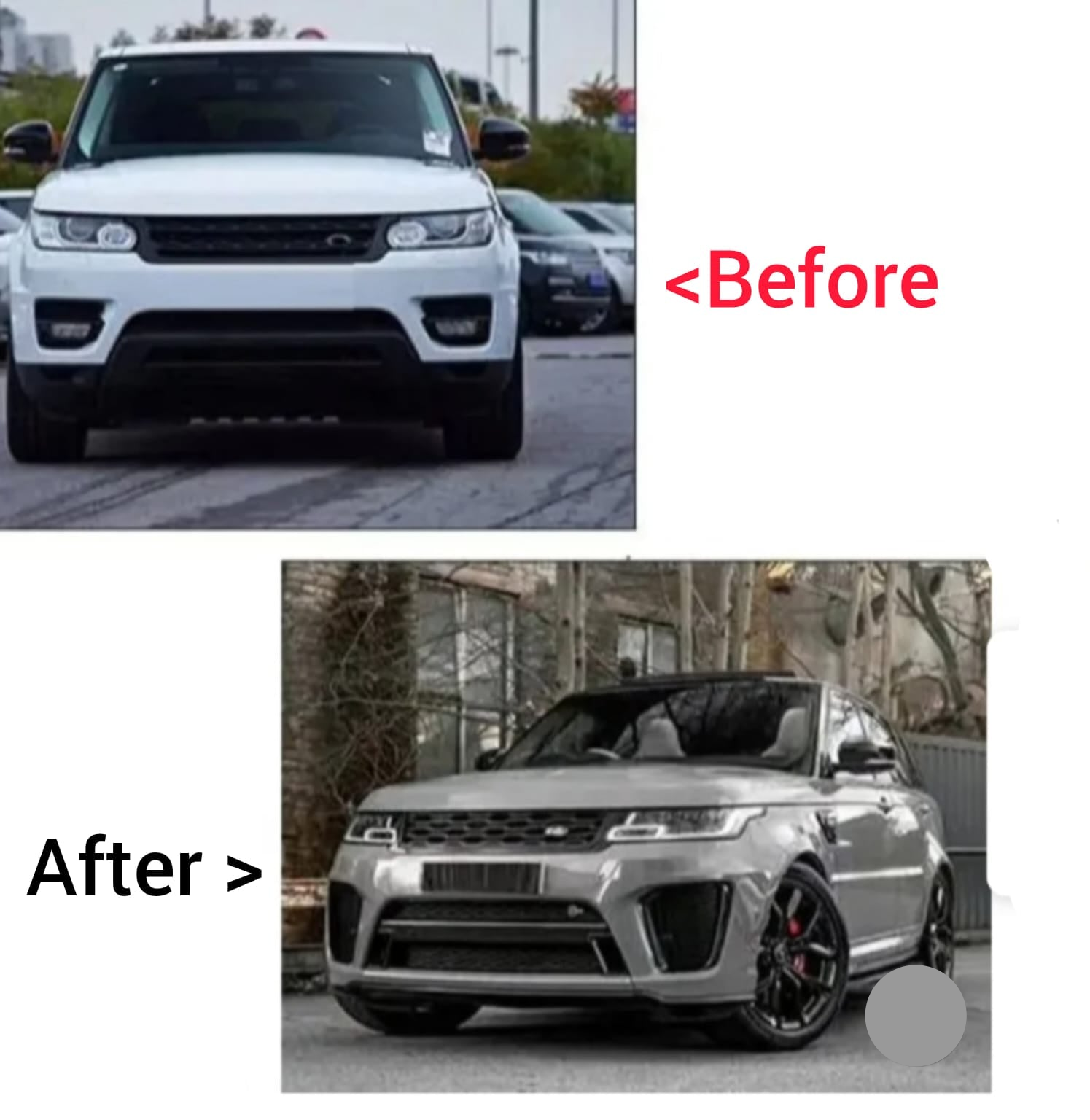 Conversion Kit Compatible With Range Land Rover RR Sport L494 (2014-2017) Upgrade Facelift Convert To 2018-2022 SVR Style
