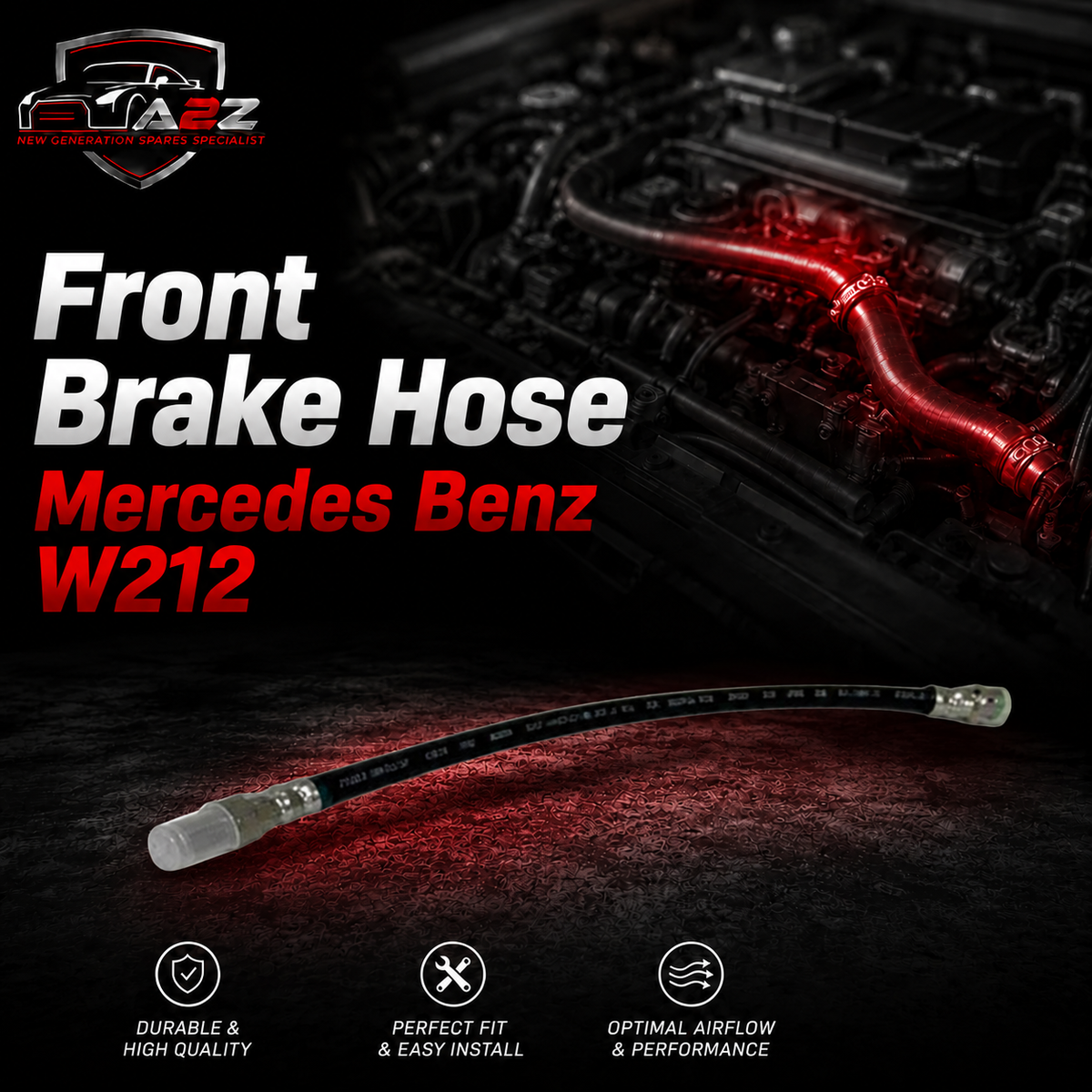 Front Brake Hose 2124280035 A2124280035 Compatible With Mercedes Benz W212