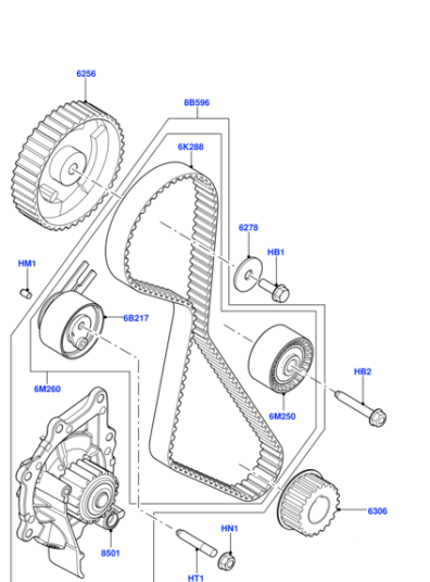 Timing Belt Kit CT1142K1 LR032526 Compatible With LAND ROVER DISCOVERY SPORT (L550) FREELANDER 2 (L359) | LR2 RANGE ROVER EVOQUE (L538) (CONTINENTAL)