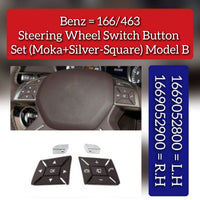 Moka-Square Steering Wheel Switch Control Buttons 1669052800 1669052900 Compatible with MERCEDES BENZ GL-CLASS W166 & ML-CLASS W166 & G Class W463 & GLC C218