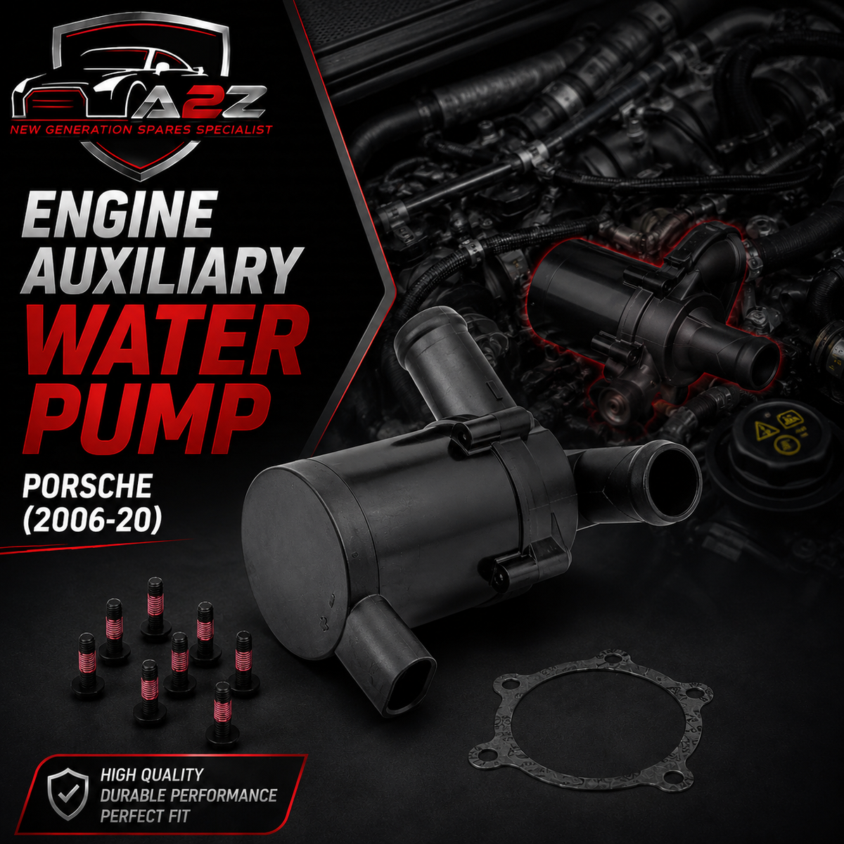 Engine Auxiliary Water Pump 99762025100 99762025101 9A162025100 Compatible With Porsche